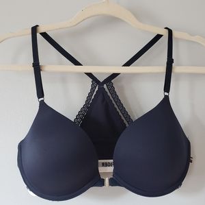 NWOT Tommy Hilfiger push up lace dark blue bra 36C